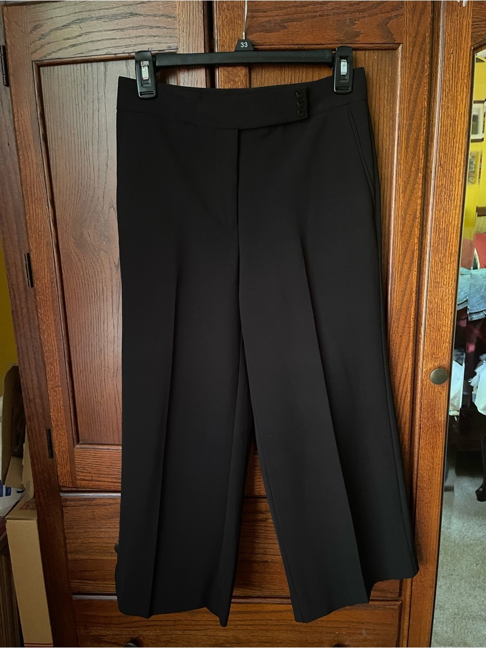 White House Black Market Black Cropped Dress Pants